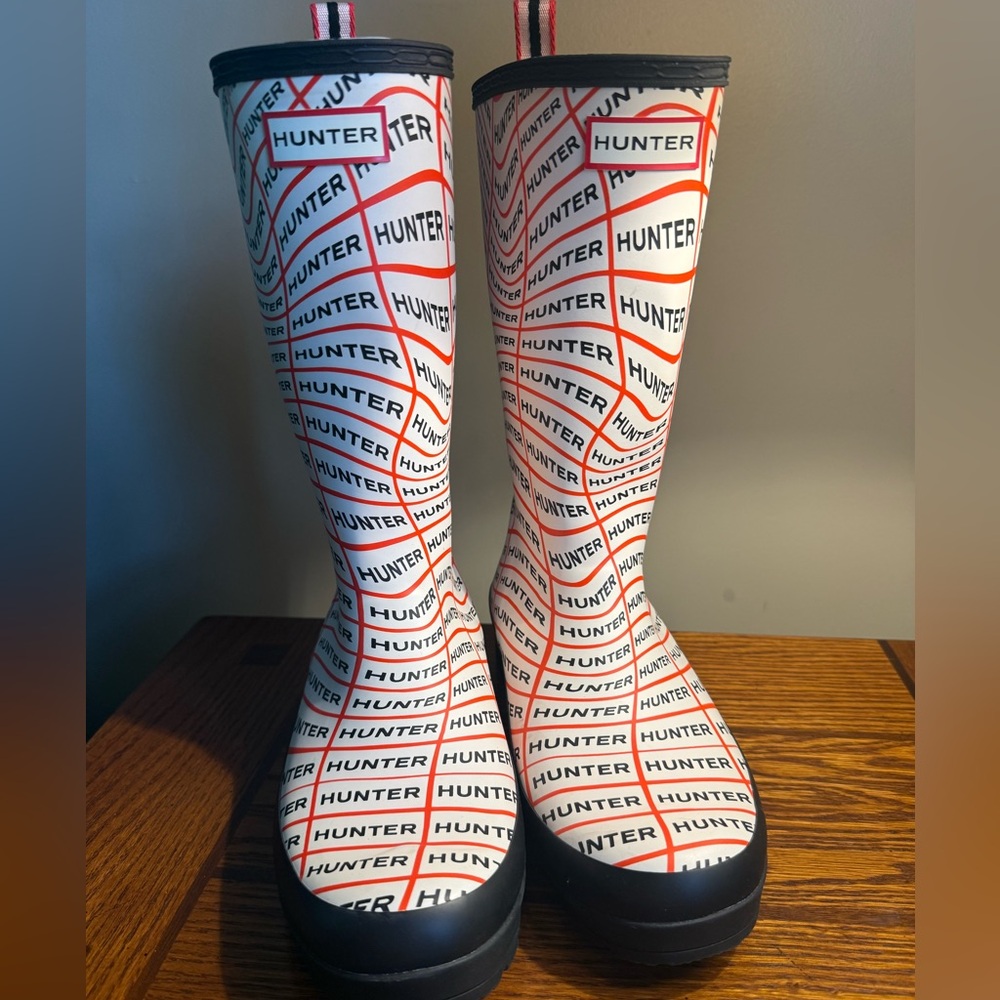 Hunter Logo Women’s Rain Boots size 8 Play Boot Sonic Logo - Picture 3 of 13